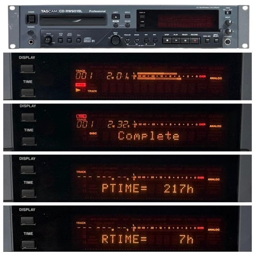 ◆CD録音履歴7時間◆TASCAM CDレコーダー CD-RW901SL