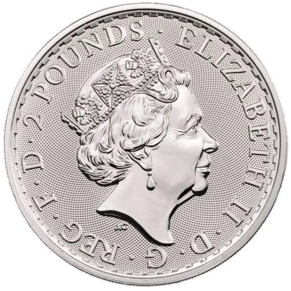 2021 年 1oz シルバー ブリタニア 　イギリス　エリザベス
