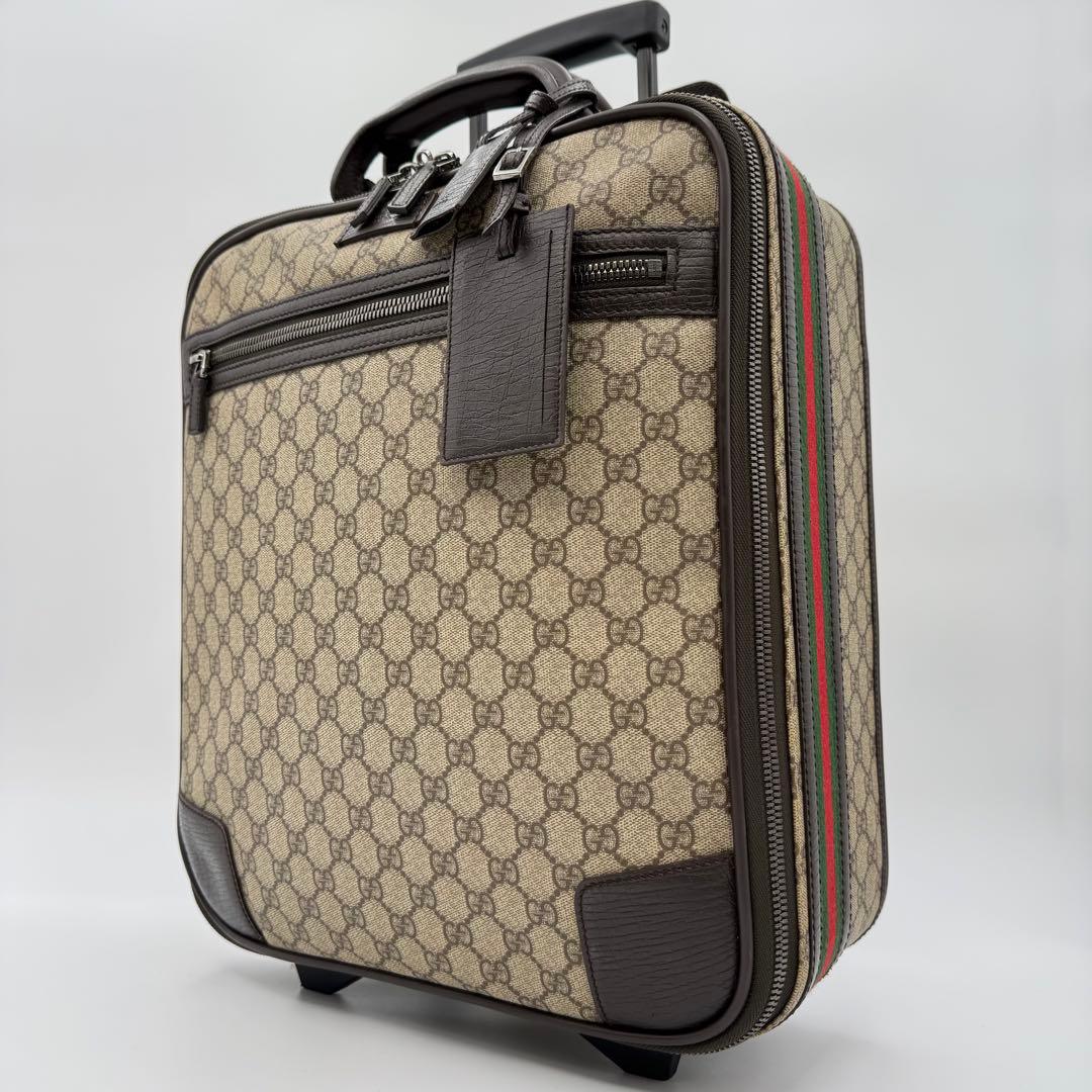 高級　美品 グッチGG シェリーライン　PVC キャリーケース　キャリーバッグ