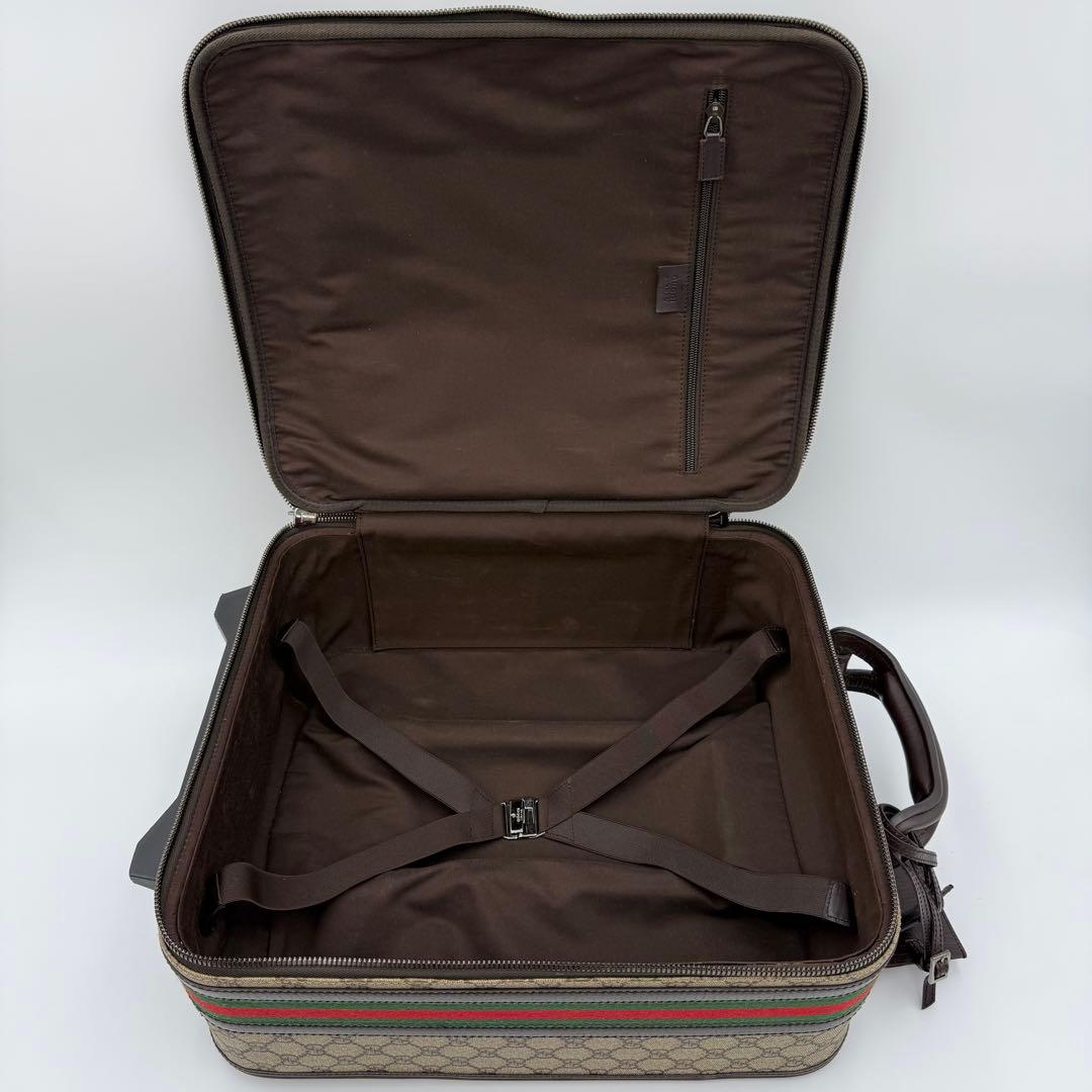 高級　美品 グッチGG シェリーライン　PVC キャリーケース　キャリーバッグ