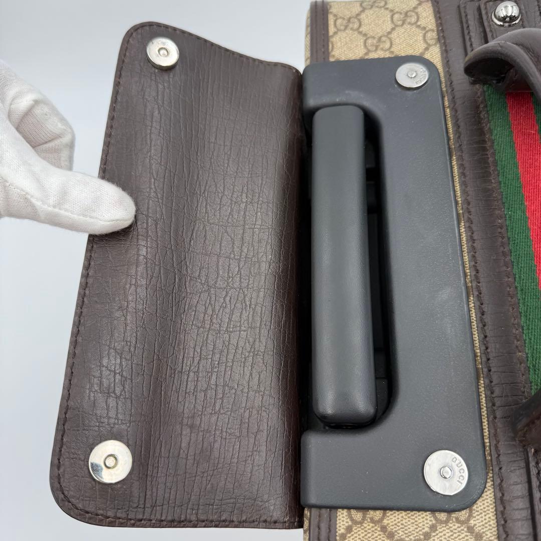 高級　美品 グッチGG シェリーライン　PVC キャリーケース　キャリーバッグ