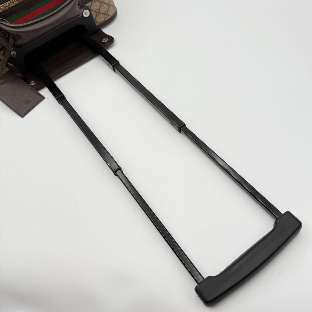 高級　美品 グッチGG シェリーライン　PVC キャリーケース　キャリーバッグ