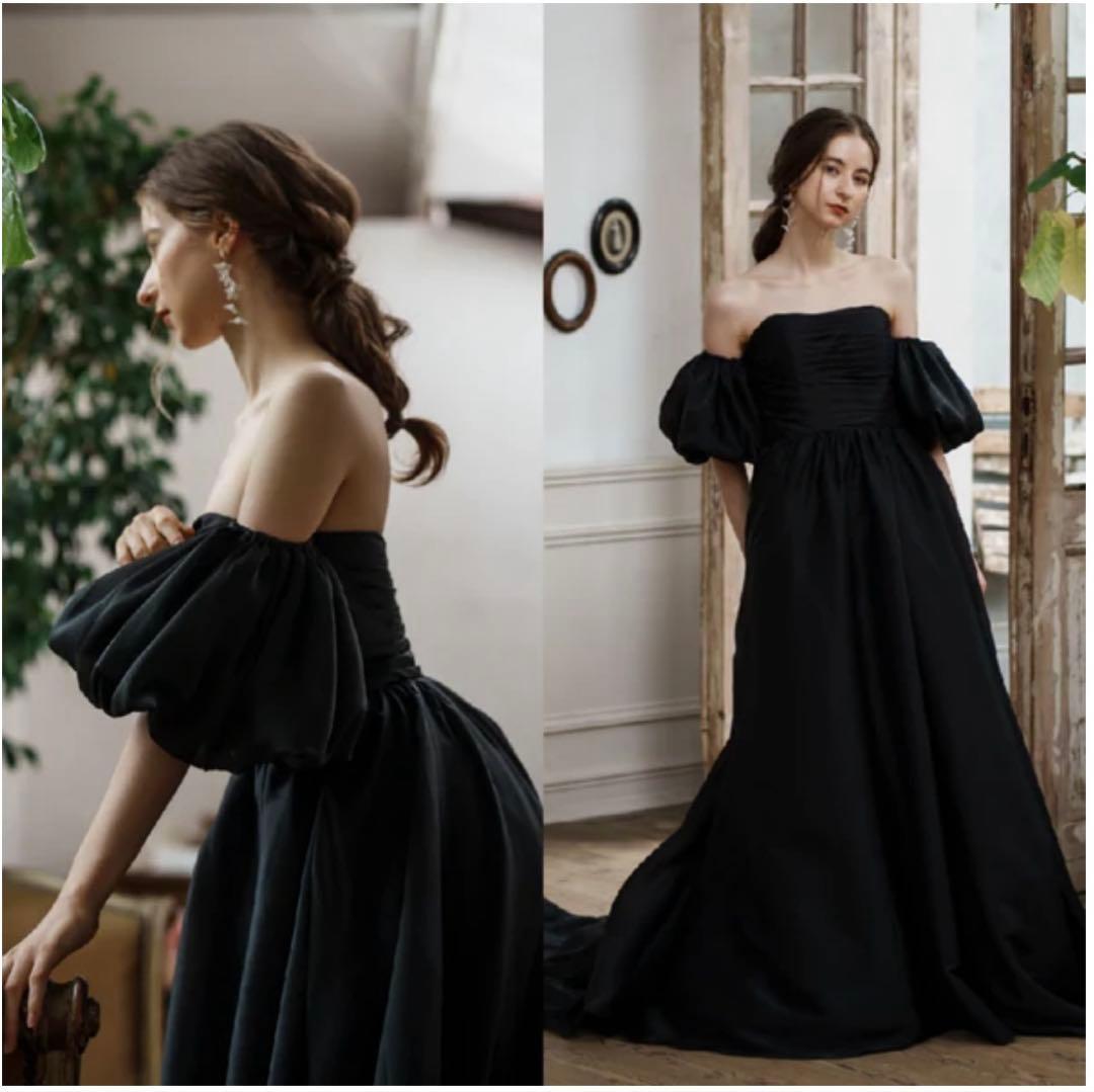 【せぶ】DRESS PRODUCTION 2wayパフスリーブドレス