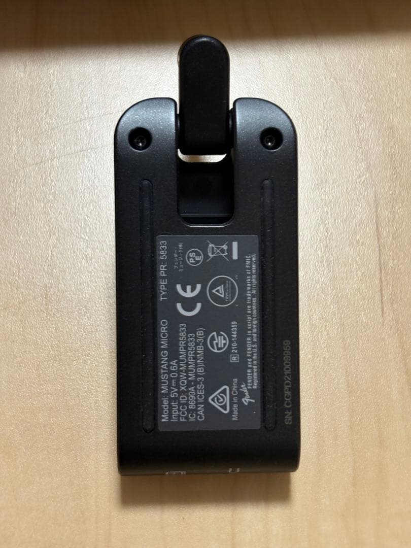 Fender Mustang Micro ギター用ヘッドフォンアンプ