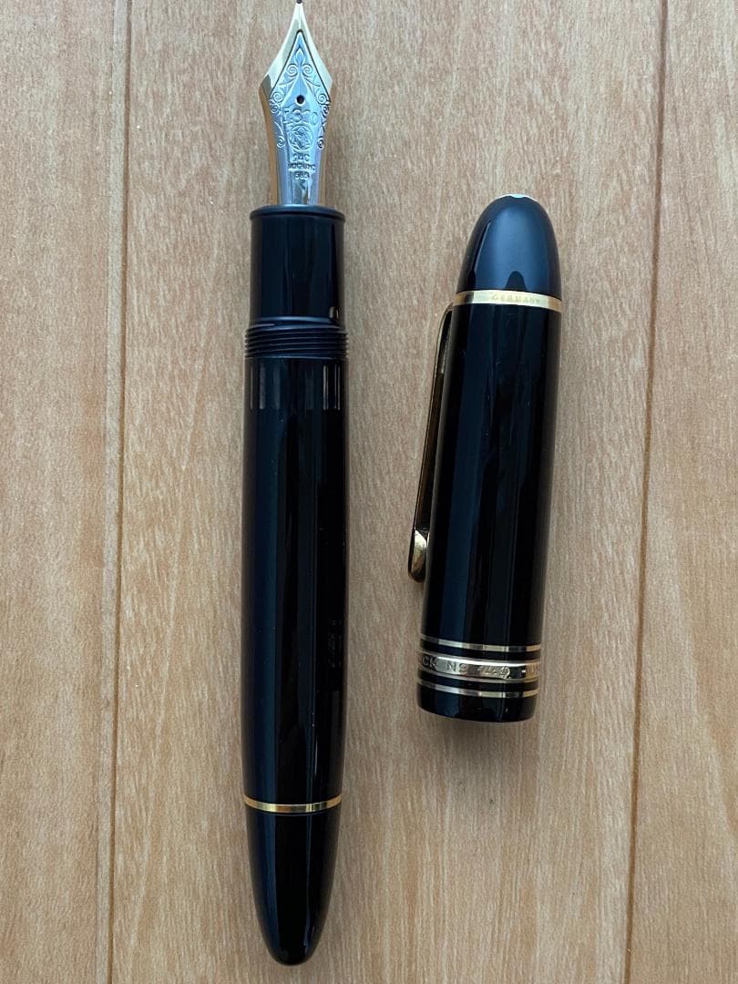 美品 モンブラン マイスターシュテュック 149 万年筆 エボナイト 14C細字