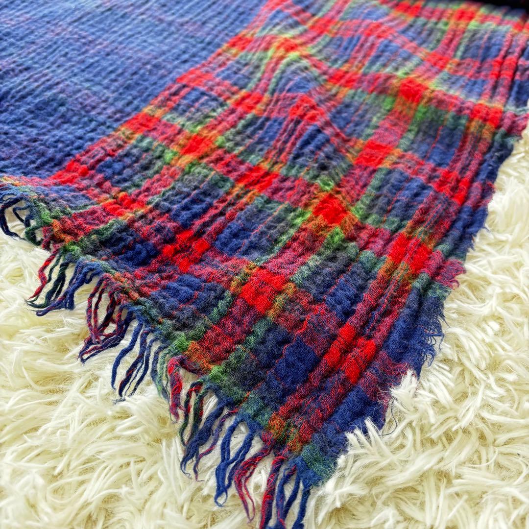 ヴィヴィアンウエストウッド 大判 ストール 刺繍 オーブ チェック