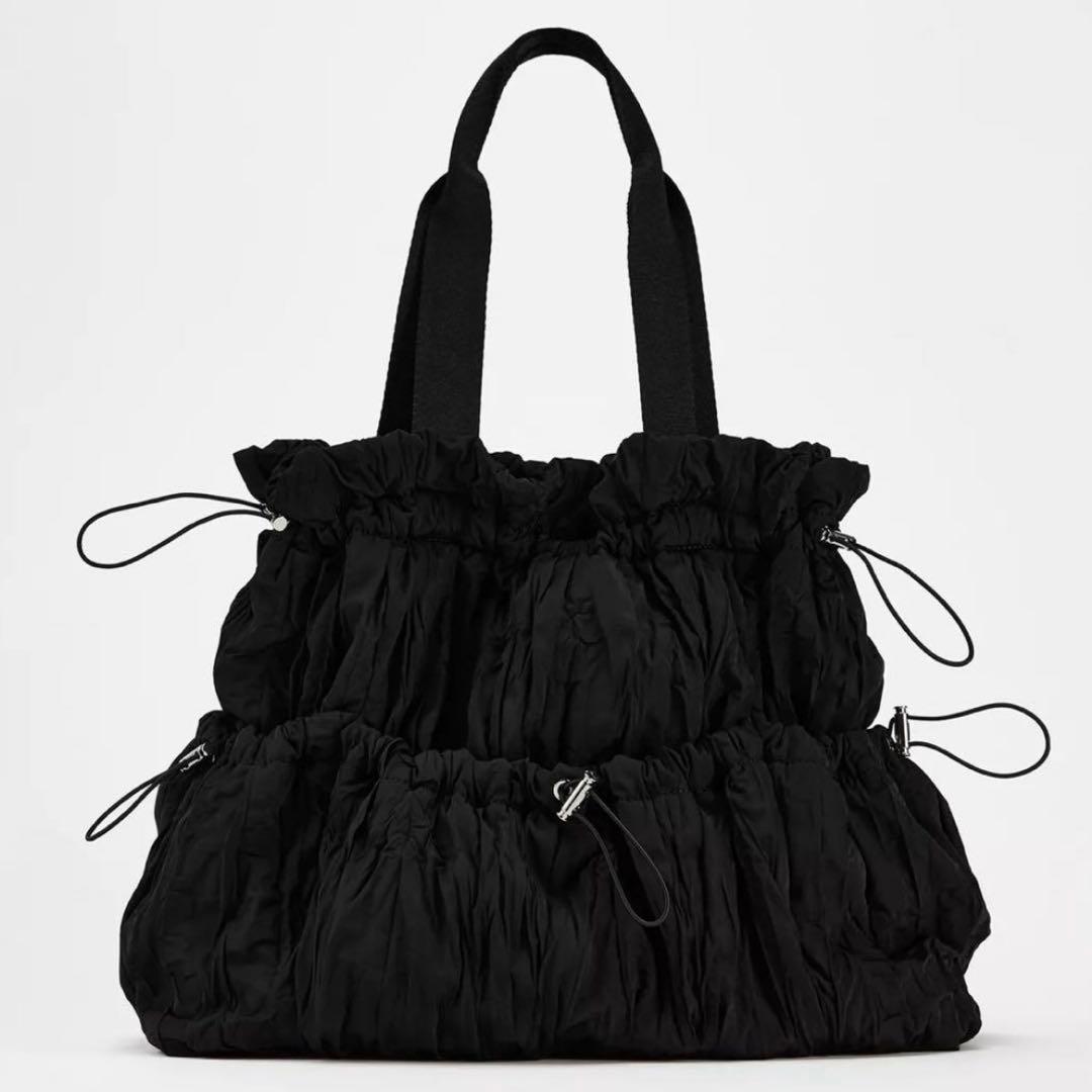 極美品❤︎ZARA ギャザーショルダーバッグ ブラック JO1 川尻蓮さん着用