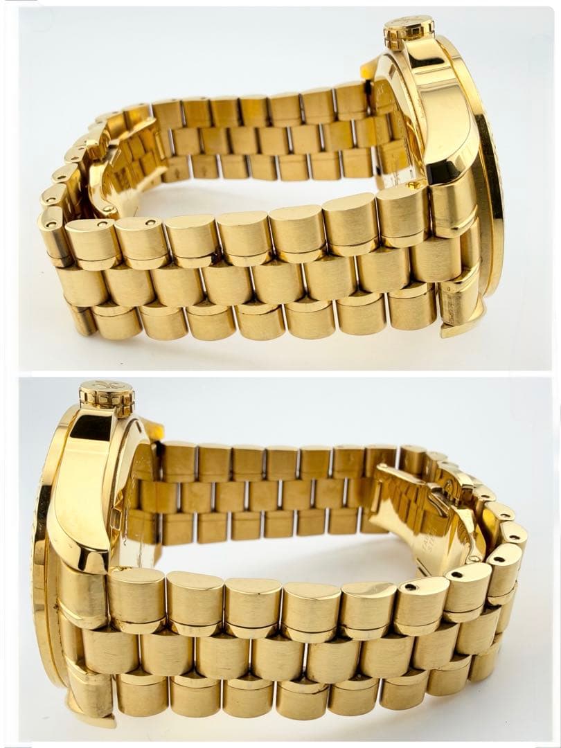 美品 クリスタルカーター FELIX 2 ゴールド メンズ クォーツ腕時計