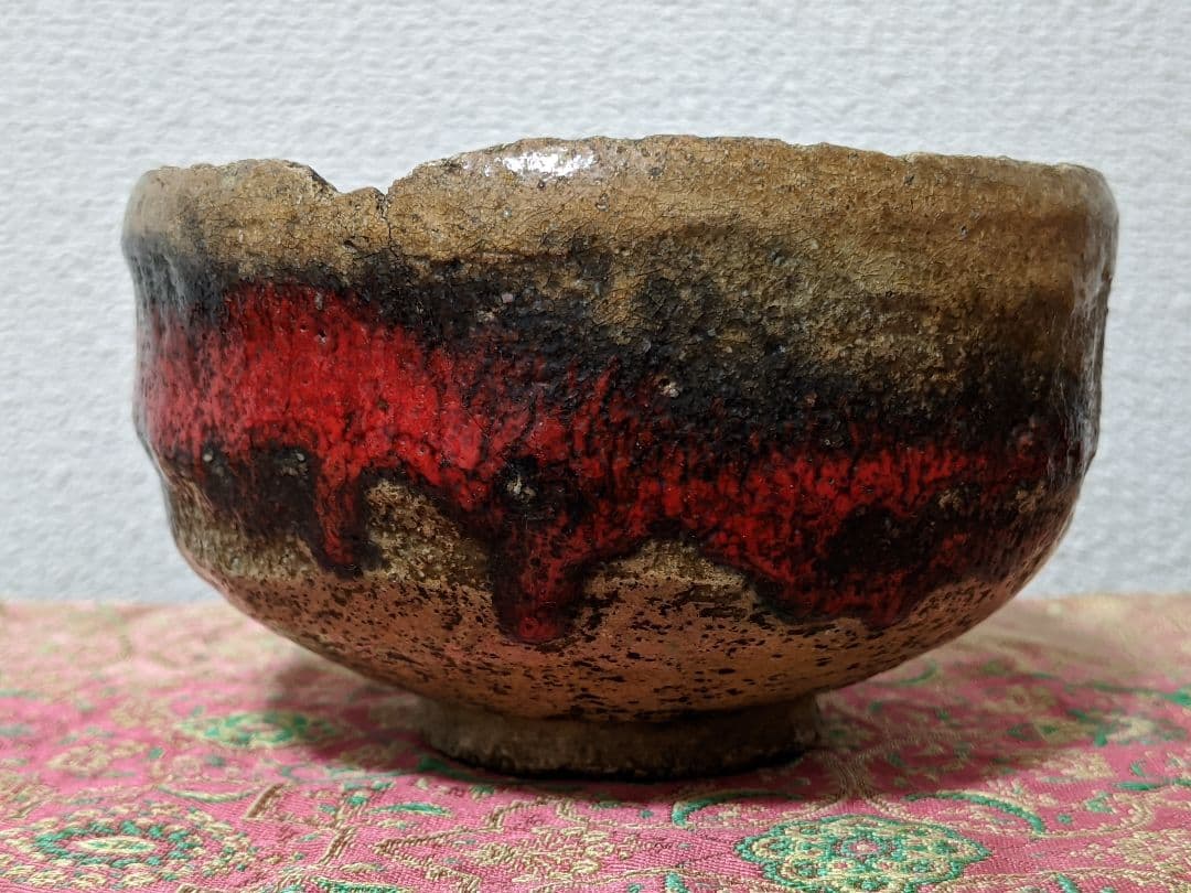 ⭐絶品！一点物 江戸時代 朱赤楽茶碗 茶道具 抹茶盌 古美術品 レア物 骨董品