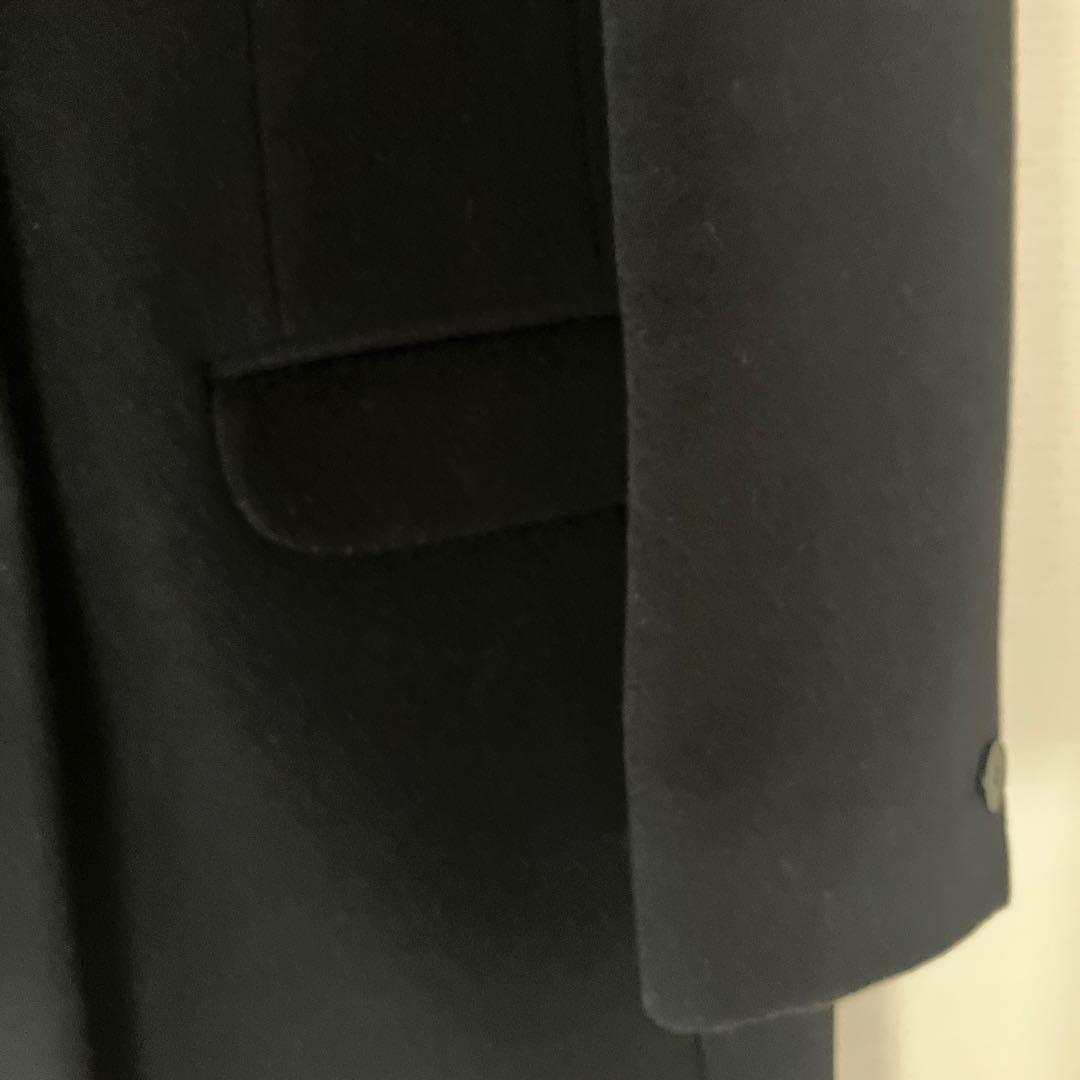 agnes b. アニエスベー 日本製 ウール×アンゴラ チェスターコート 黒