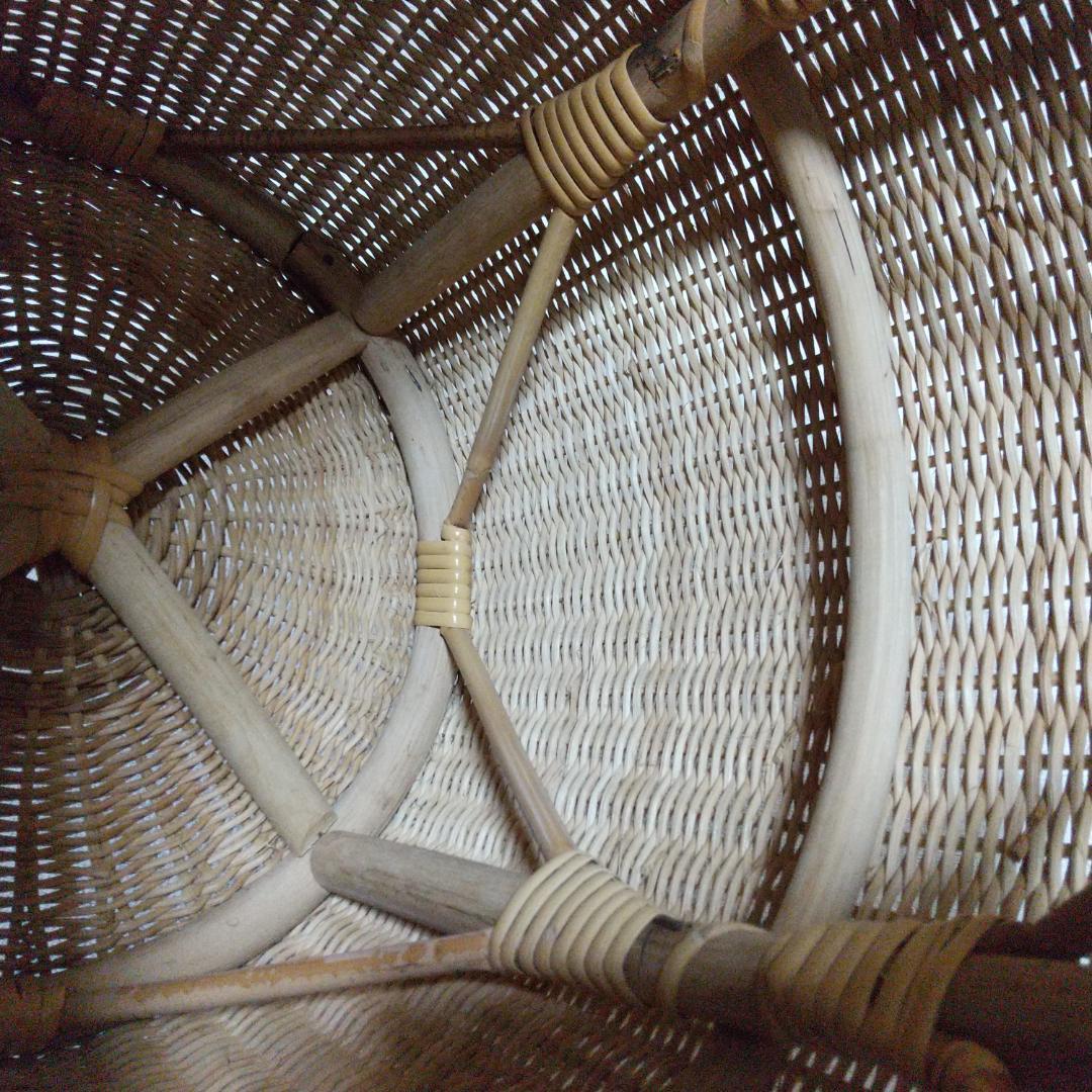 ラタン スツール 円筒形 チェア