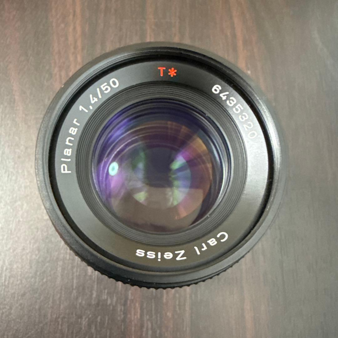 Carl Zeiss Planar 1.4/50 レンズ　マウントアダプター付き
