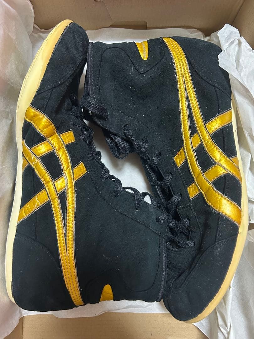 ASICS ボクシングシューズ ブラック/ゴールド