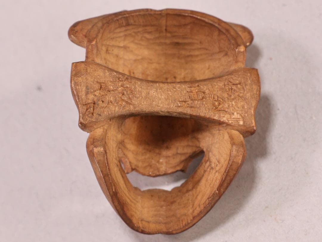 BK221　珍品　宝生 面工　鈴木慶雲 刀　金彩　根付　置物　飾り物