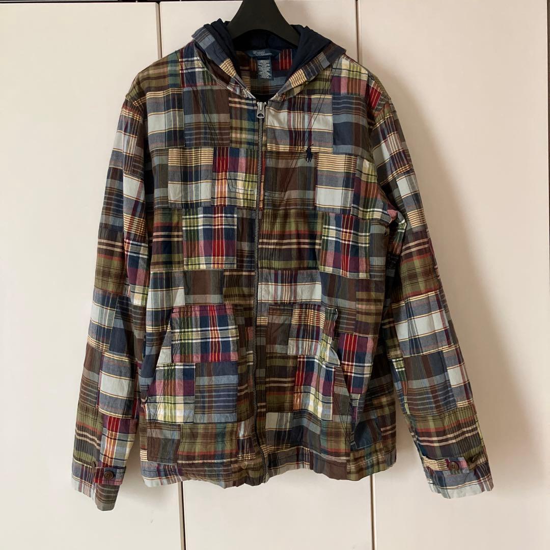 t*n様 新品　レア　ポロラルフローレン　ジップアップパーカー　パッチワーク　X