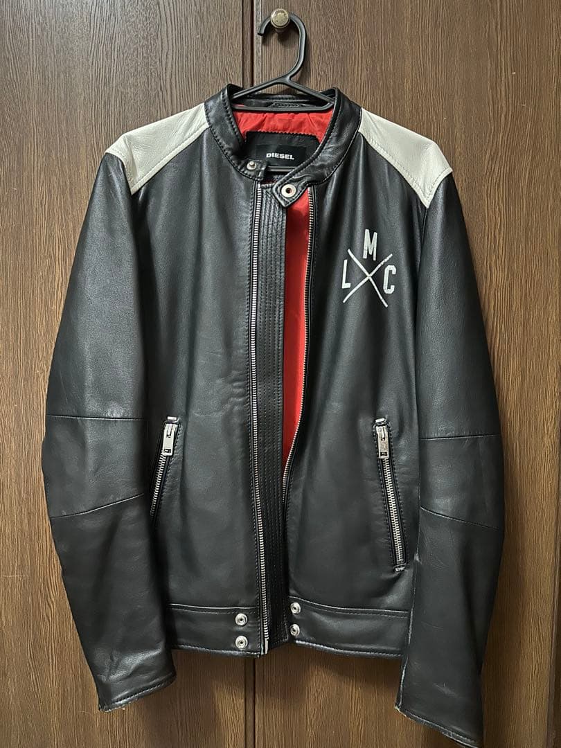 DIESEL レザーシングルライダースジャケット