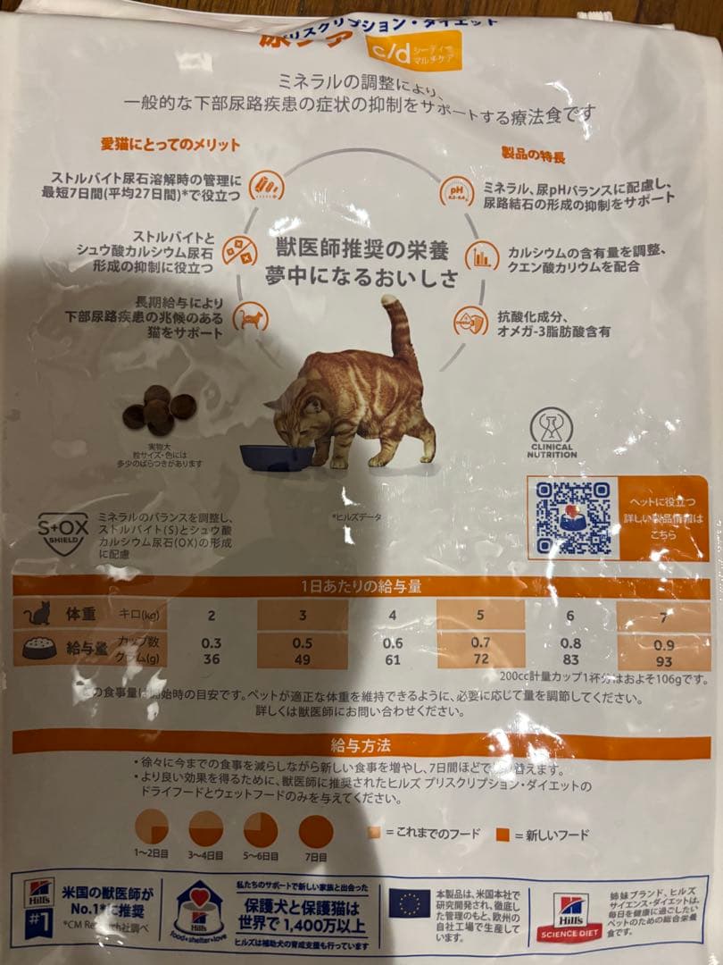 【専用】ヒルズ 猫用 c/d マルチケア 尿ケア ドライ　チキン　4kg 4個