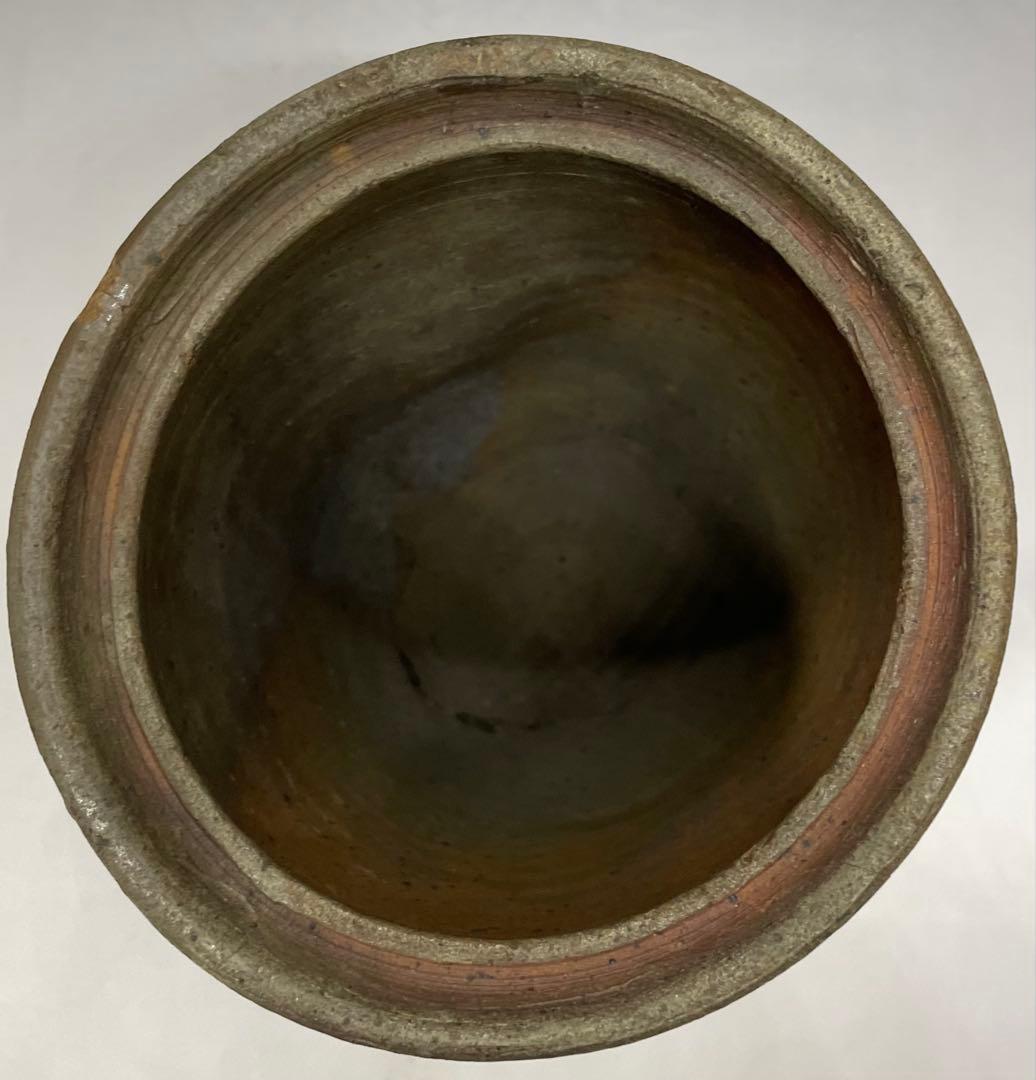 古備前　桂又三郎織　輪耳種壺水指　江戸末期　Y441