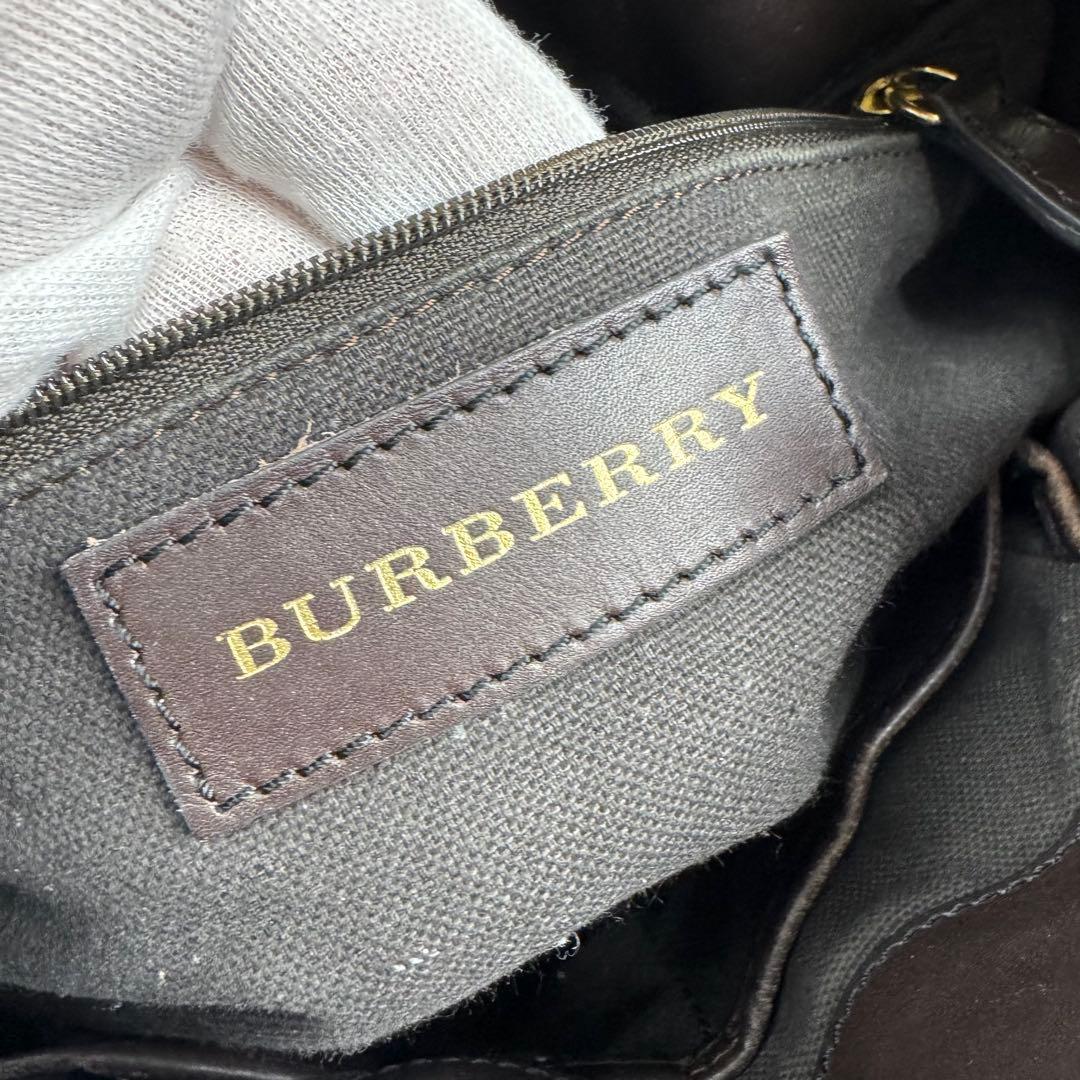 バーバリー ワンショルダーバッグ ハウスチェック ホースロゴ PVC レザー