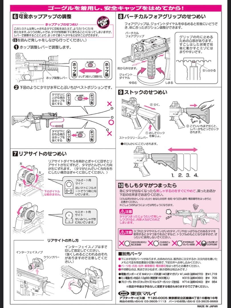 化粧箱付き　美品　東京マルイ カスタム品　SOPMOD M4 金属ピニオンギア