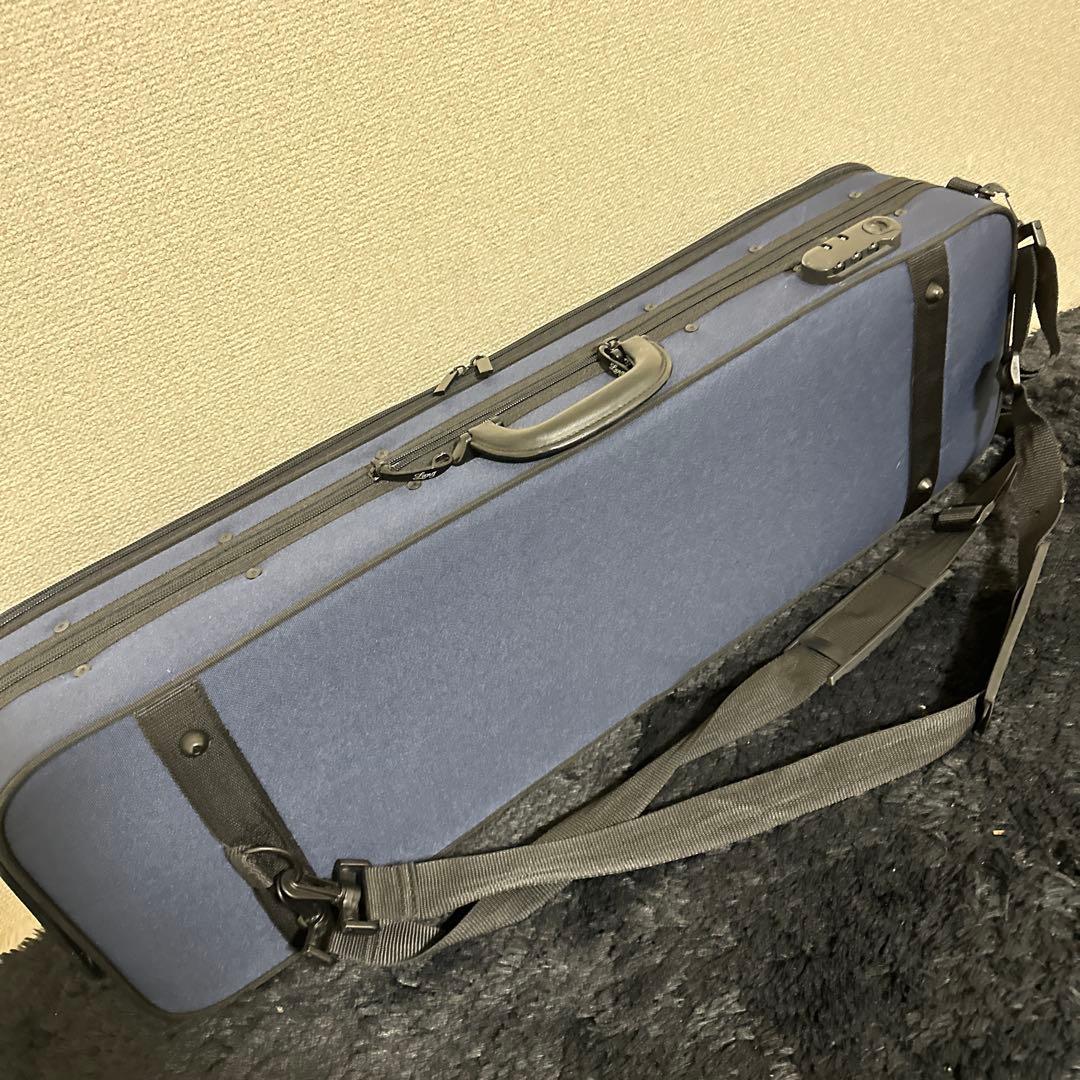 Lang バイオリンケース 4/4サイズ 弦楽器 ハードケース 金具 湿度計