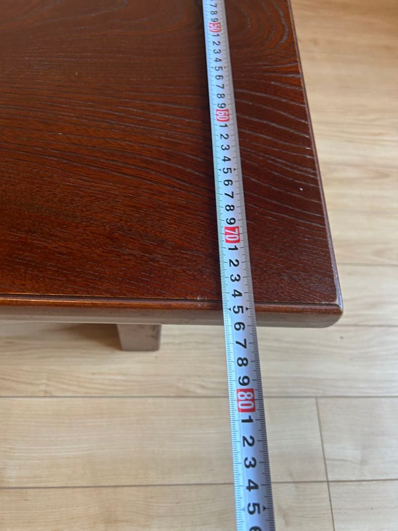 ひ*こ様 昭和レトロ 折りたたみ式座卓 天然木化粧合板