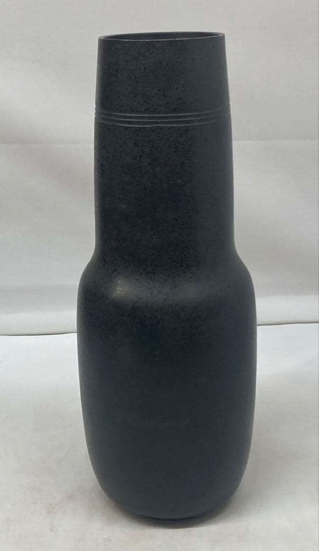 B454b「朧銅花瓶」中川衛案　高橋介州監作　共箱　石川県　合作