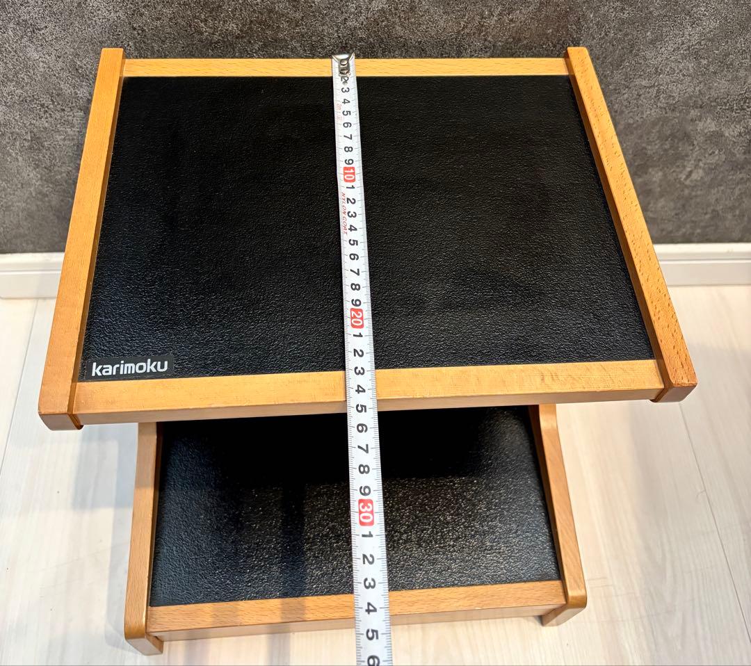 カリモク コロニアル 卓上電話台 小物置き 昭和レトロ