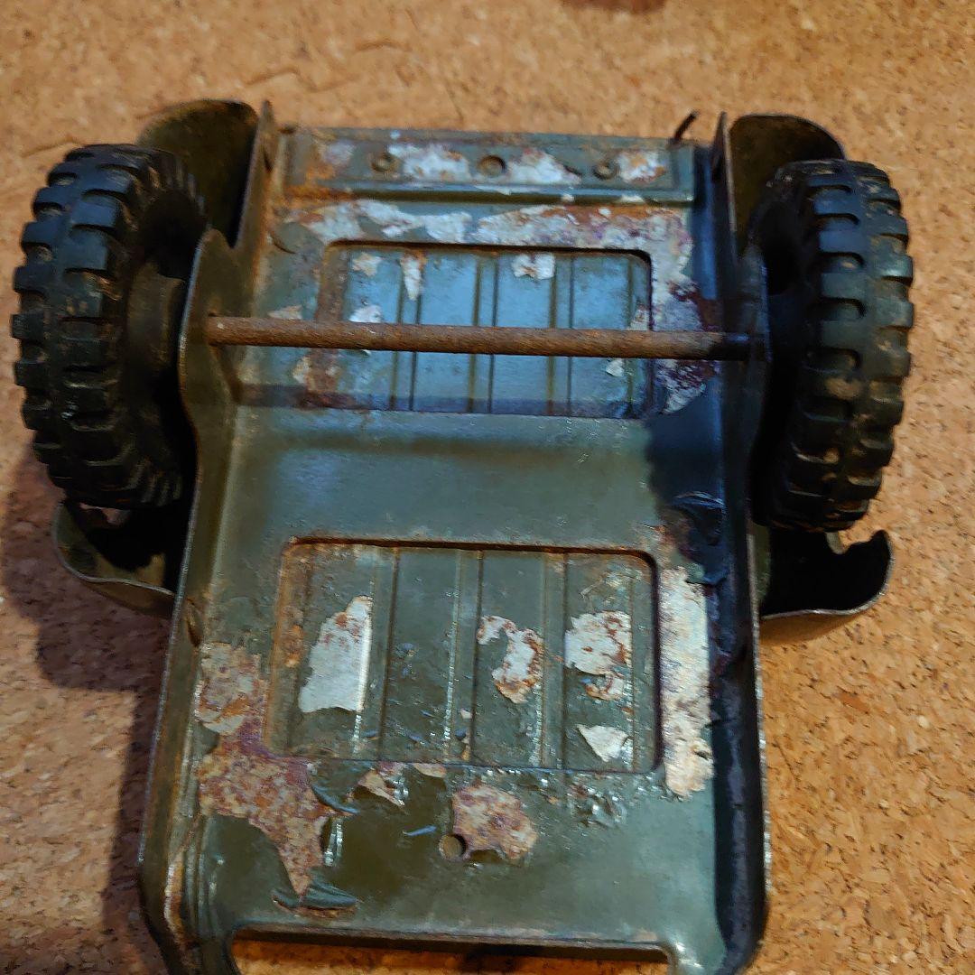 Tonka Jeep ブリキ ミニカー トレーラー付き