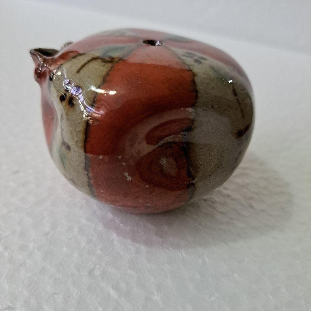 書道具　水滴　赤絵草図　　エクボ持ち手　名刻印