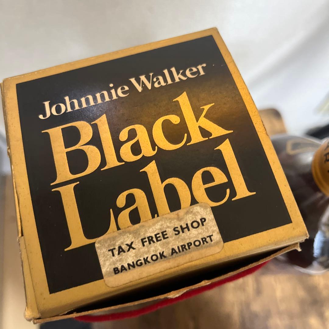 未開封　ジョニーウォーカー ブラック　金キャップ 白紋章　黒ラベル　古酒　希少