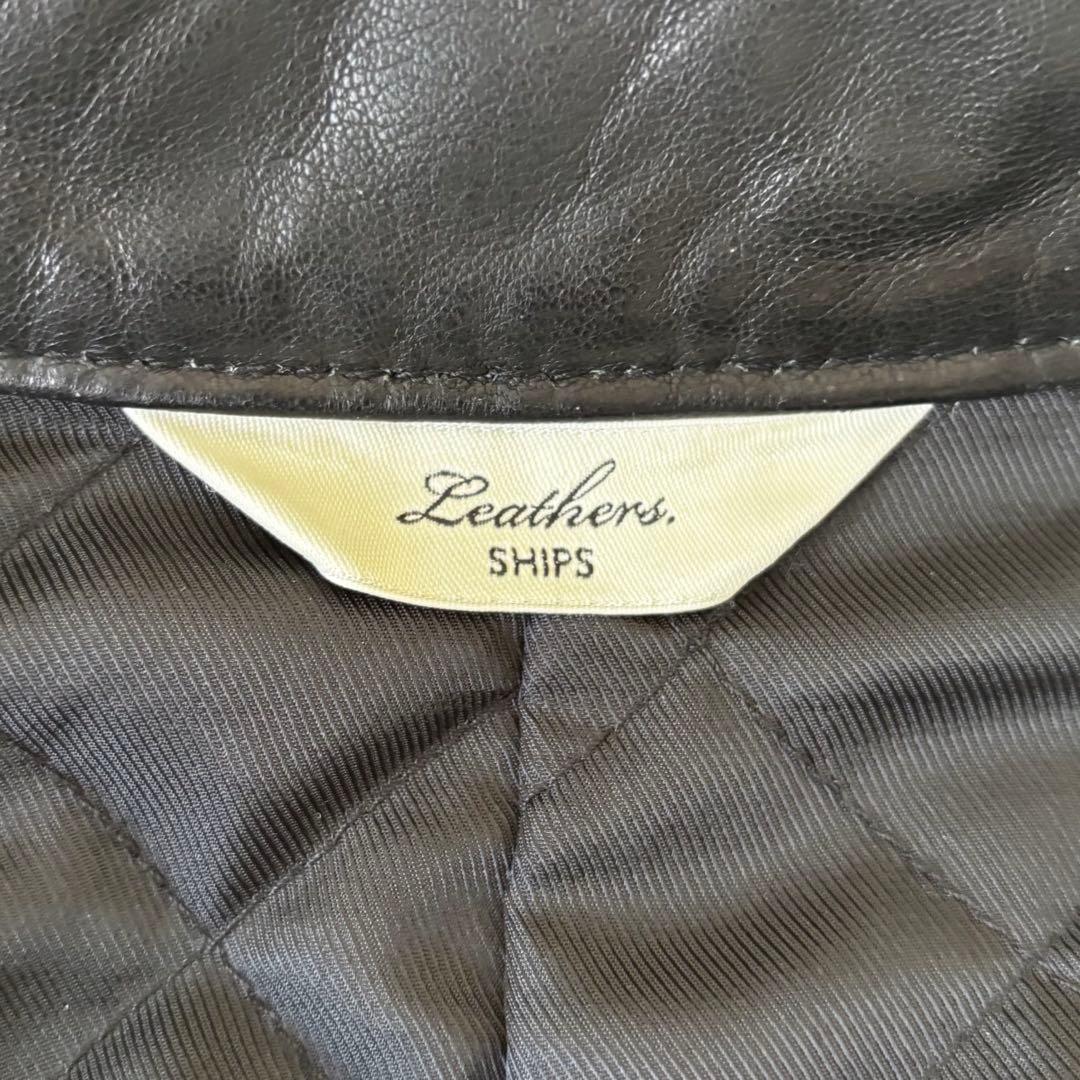 SHIPS✨ラムレザーシングルライダース　THERMOLITE 近年モデル　S