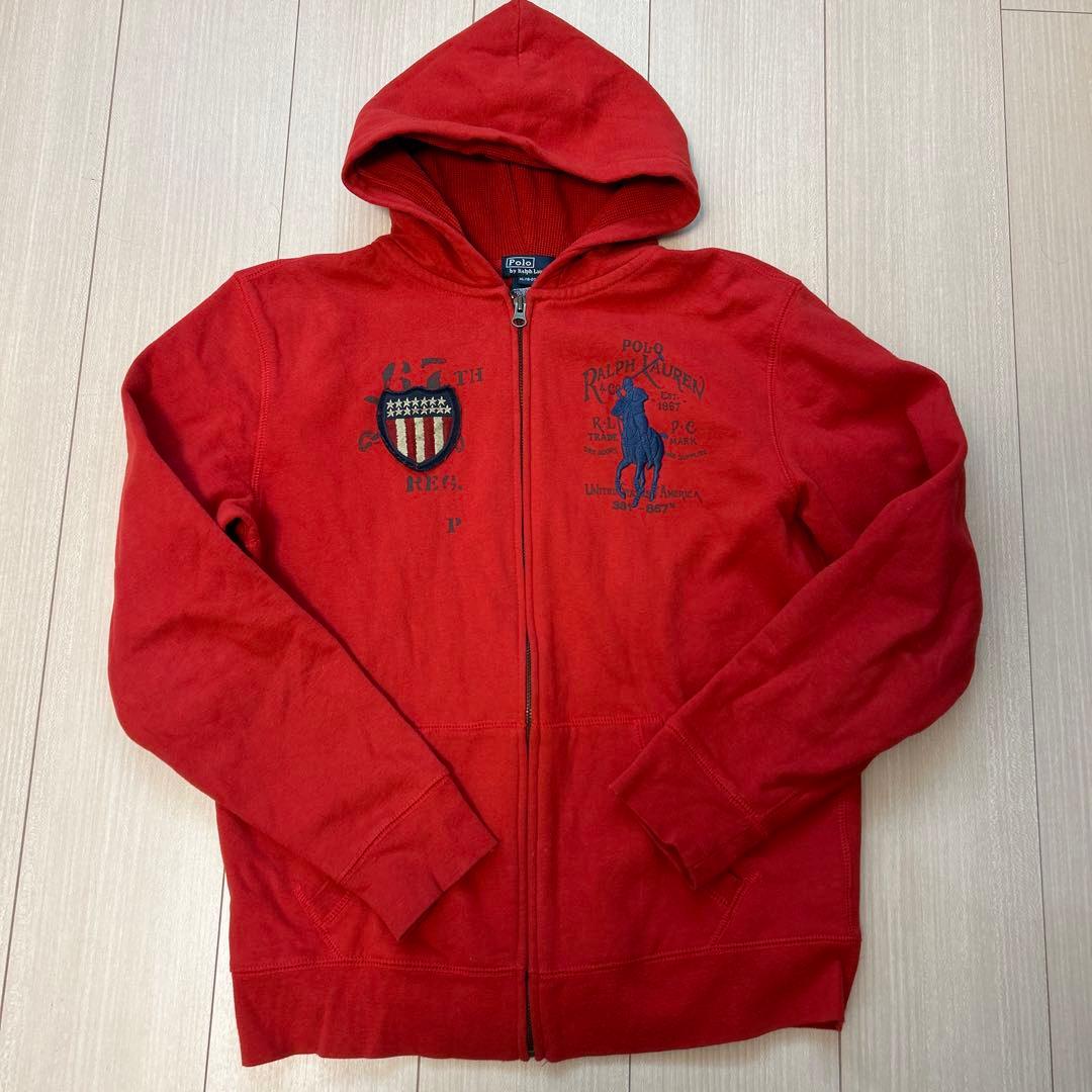 Polo by Ralph Lauren レッド パーカー XL