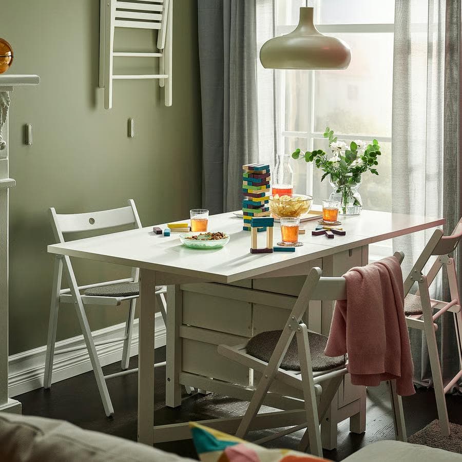 美品 IKEA NORDEN ノールデン ダイニングテーブル ホワイト