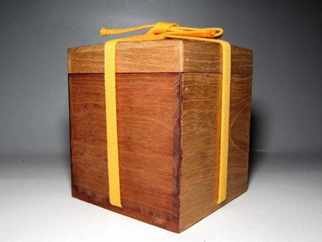 時代 宋胡録茶入 「長雨」 挽家 表千家十二代 惺斎花押　　　　m145