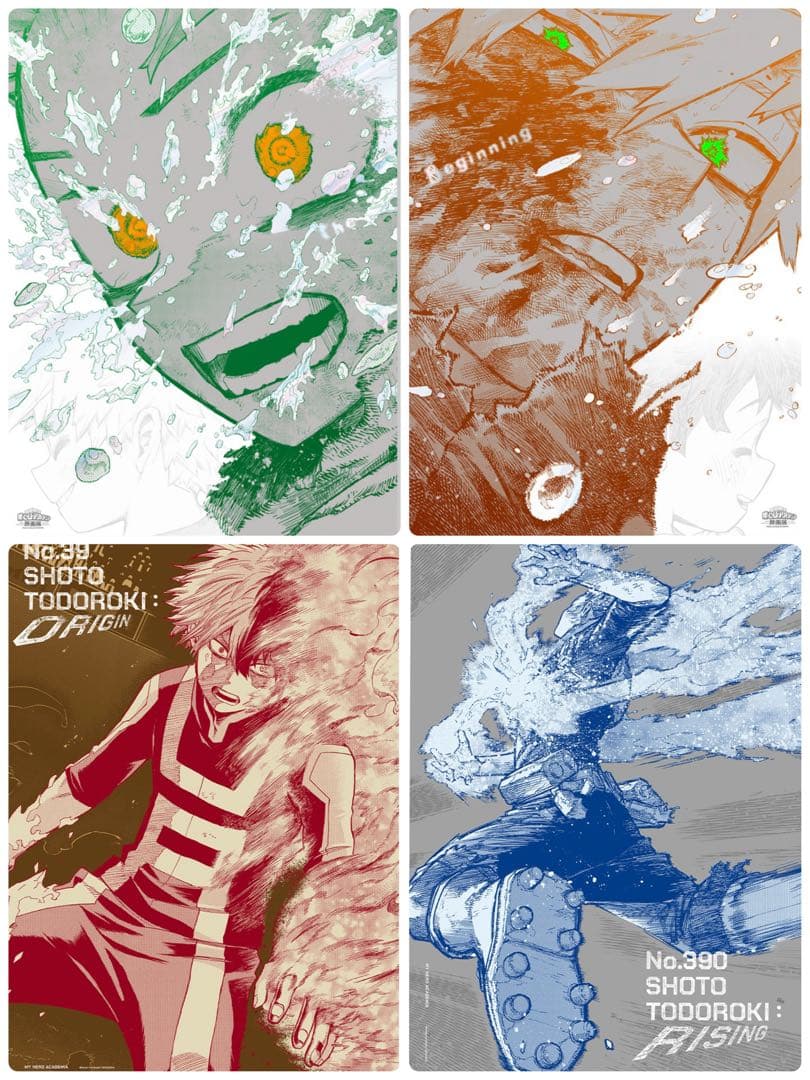 僕のヒーローアカデミア　原画展　A2アートポスター4枚