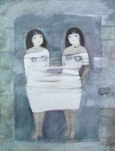 油絵 菅家令子 絵 絵画 インテリア F6-102023 人物 女性像