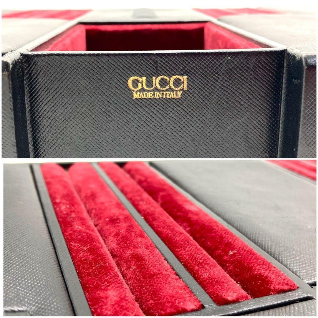 グッチ ジュエリーケース アクセサリーボックス ブラック レッド 70926