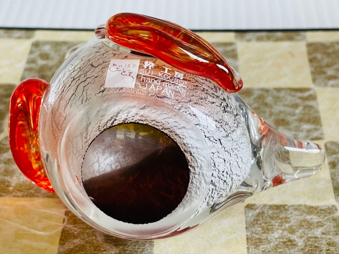 博多びーどろ粋工房　ガラスふくろうお雛様