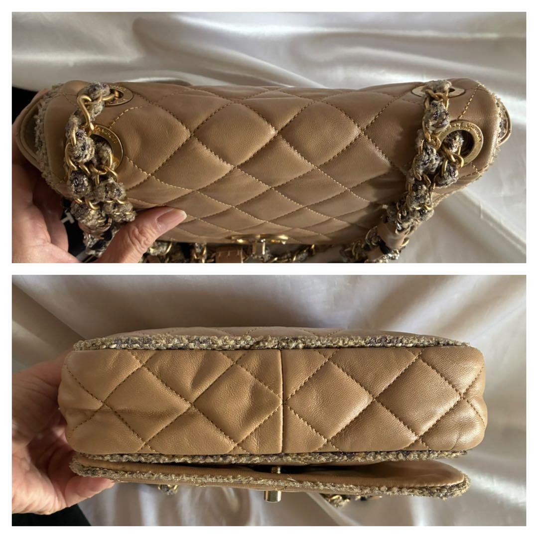 ちょこ 様♡CHANEL ツイード　マトラッセ　ラムスキン チェーンバッグ
