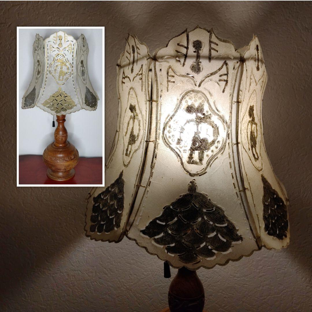 キャメルランプ 卓上ランプ テーブルランプ ラクダ皮 ヴィンテージ