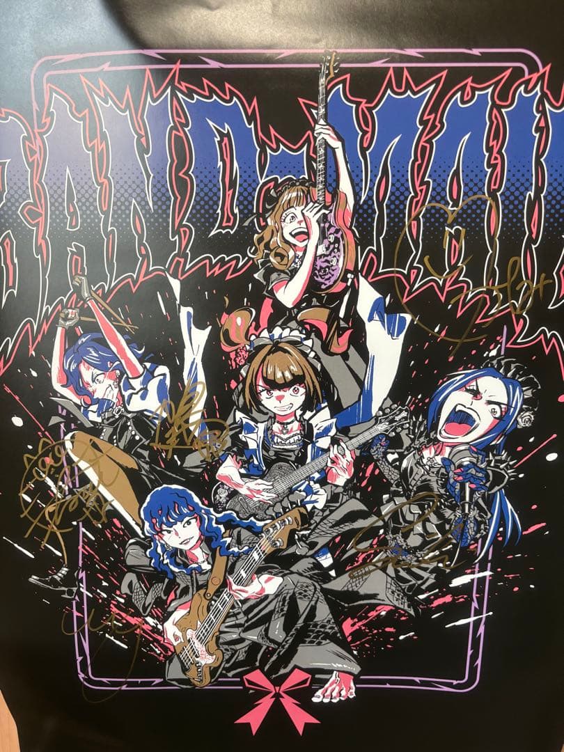 BAND-MAID 全員サイン入りポスター A2サイズ くじ当選品