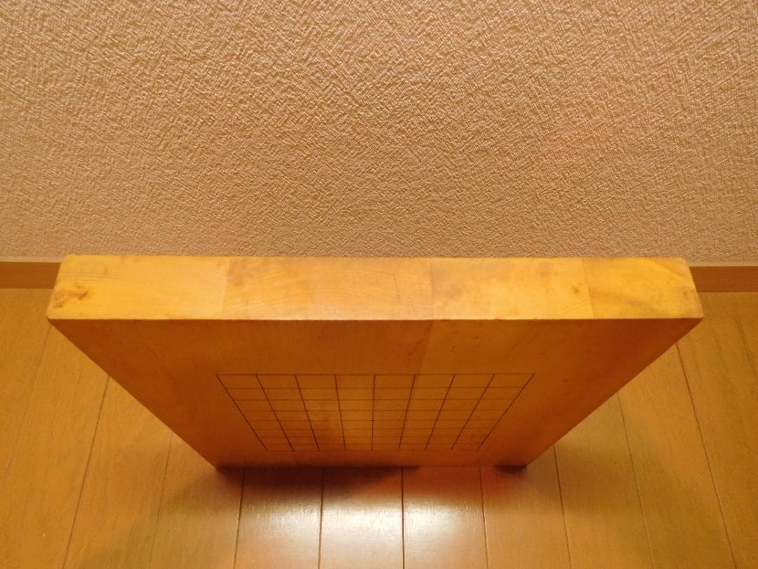 囲碁盤　本榧盤　1寸盤　表13路　裏9路