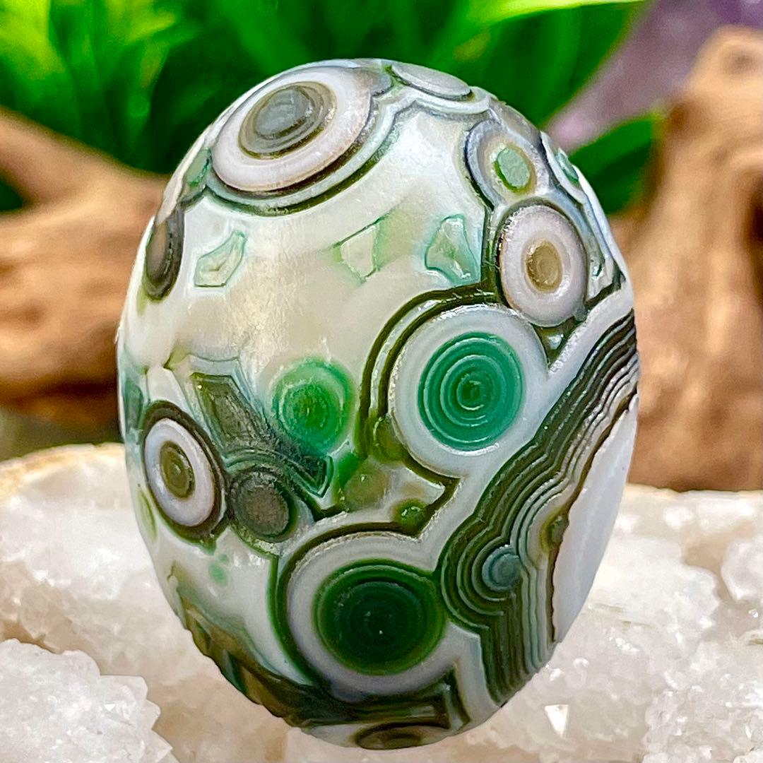 ゴビ瑪瑙 火山湖 原石 S686 ゴビアゲート 天眼石 鉱物