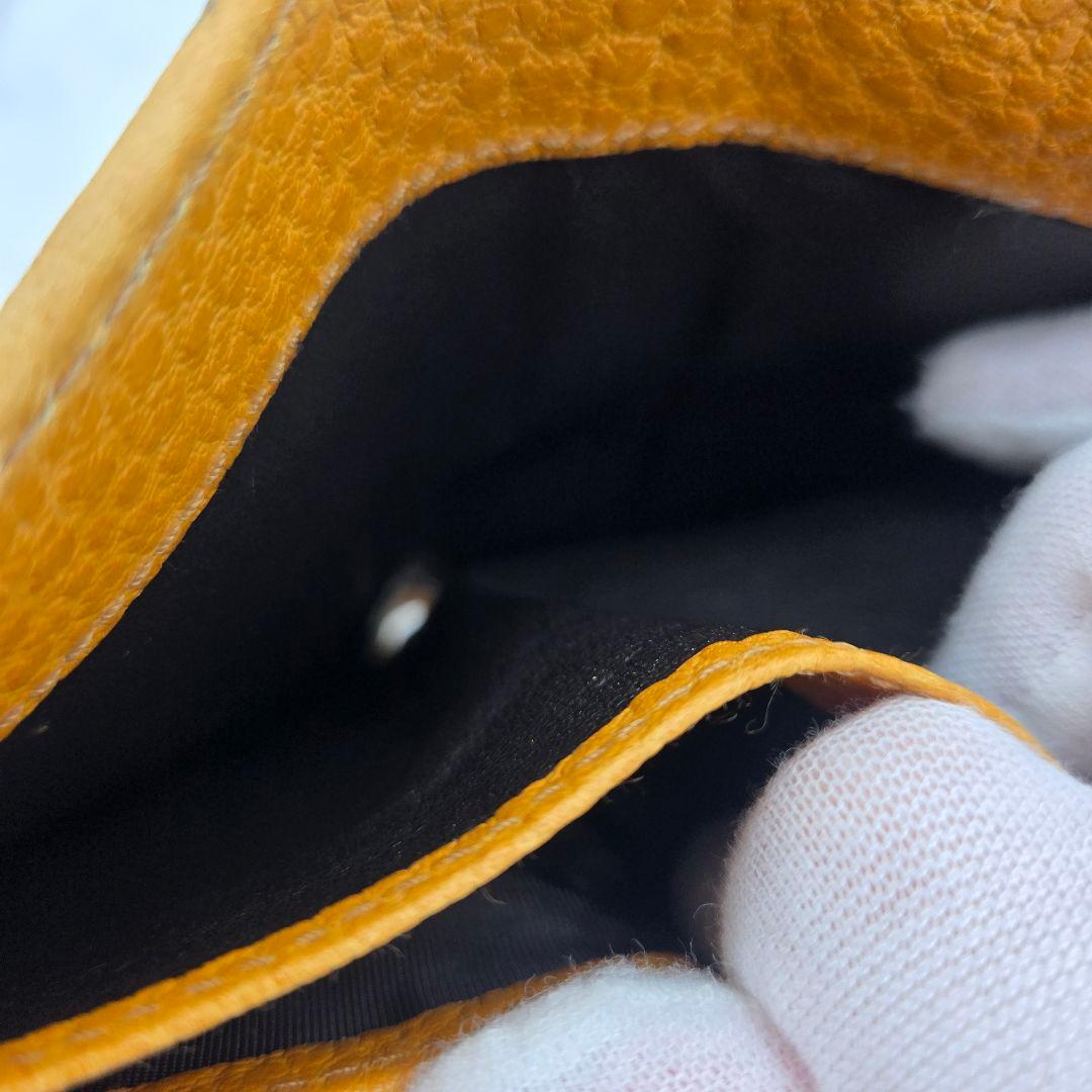 【希少】 GUCCI グッチ 折り財布 財布 レザー バンブー イエロー 黄色