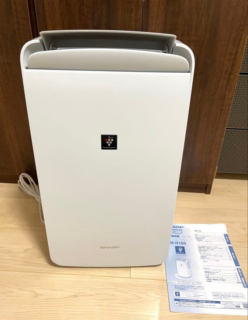 SHARP CM-N100-W 除湿機 プラズマクラスター 説明書付