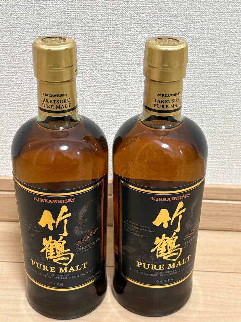 新品未開封　竹鶴ピュアモルト700ml旧ラベル 2本セット