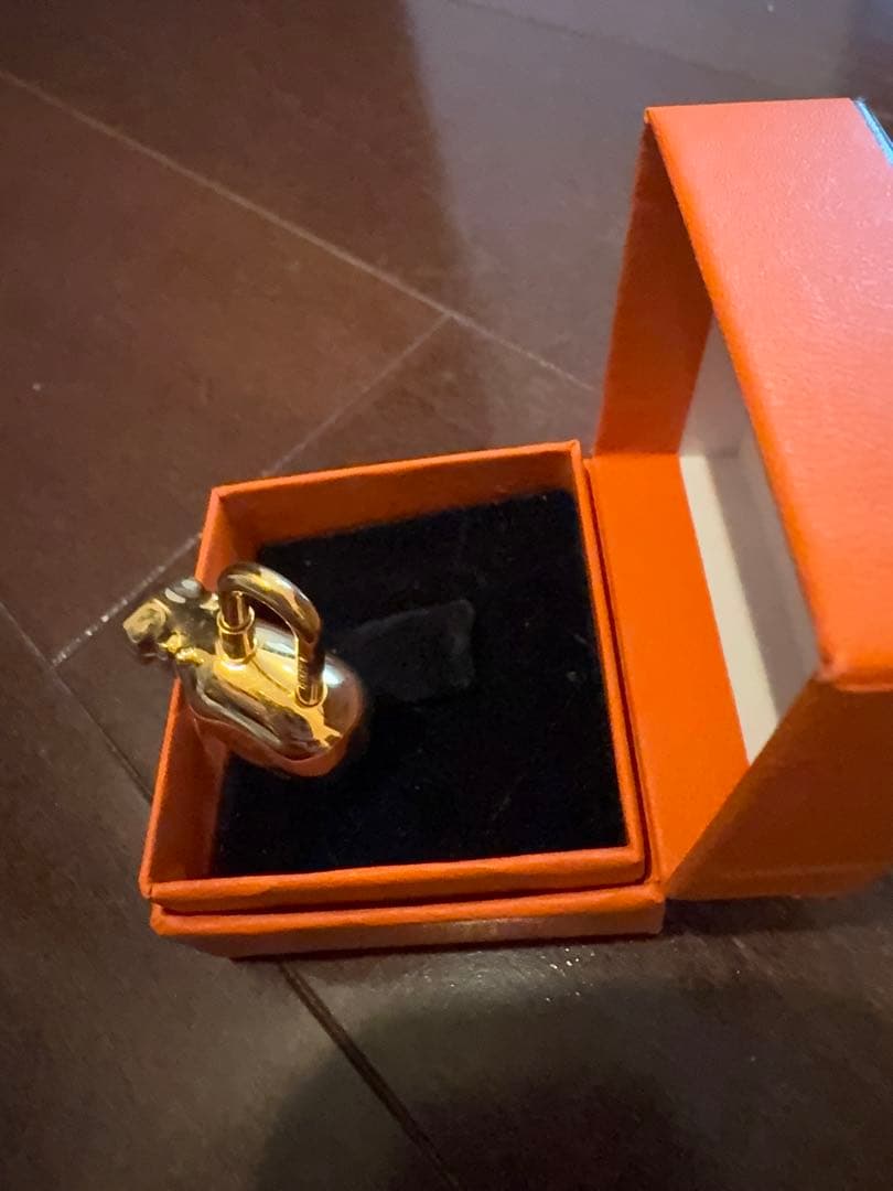 HERMES エルメス ヒポポタマス カバ カデナ チャーム カバ ゴールド 金