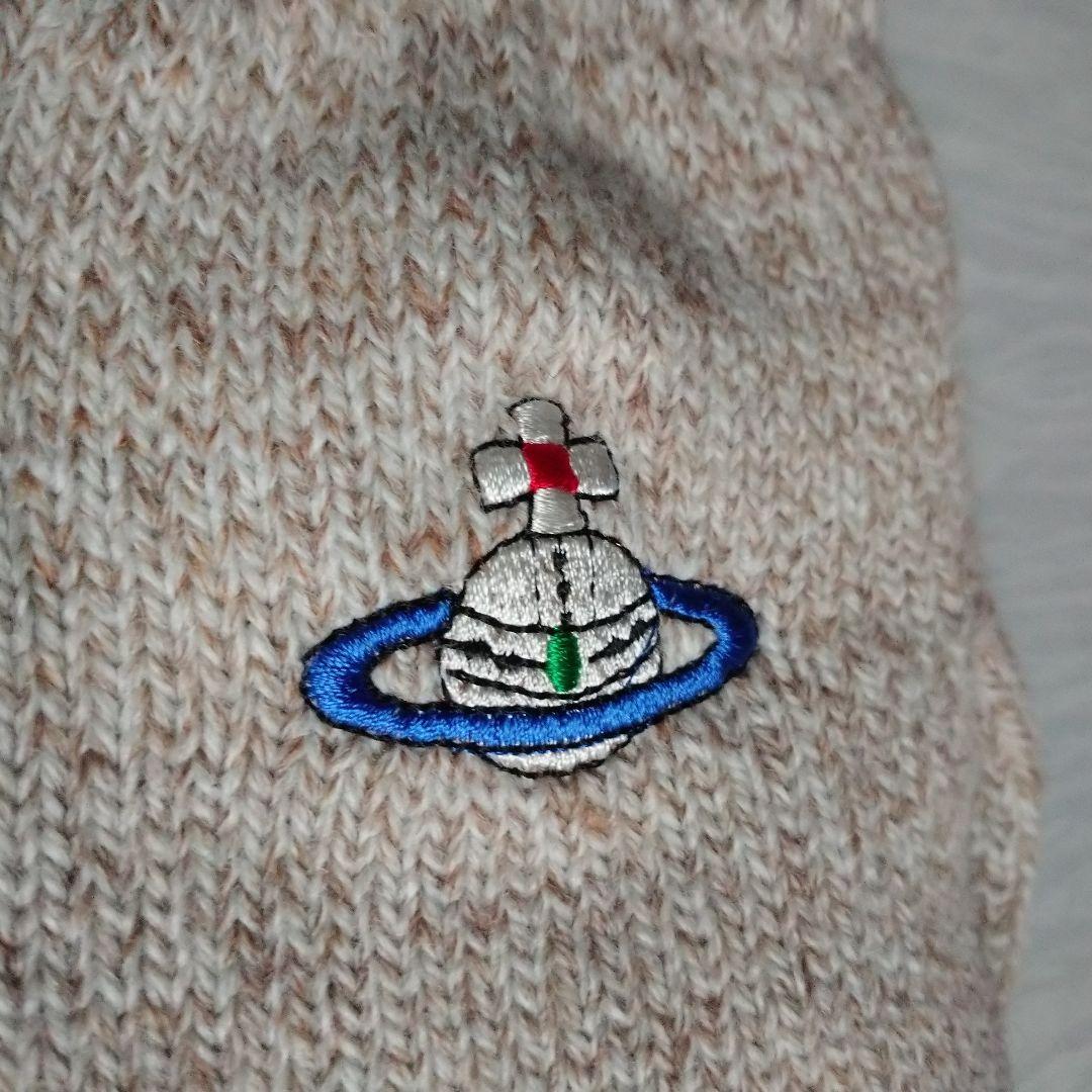 ヴィヴィアンウエストウッド メンズ カラーオーブ刺繍手袋 ベージュ