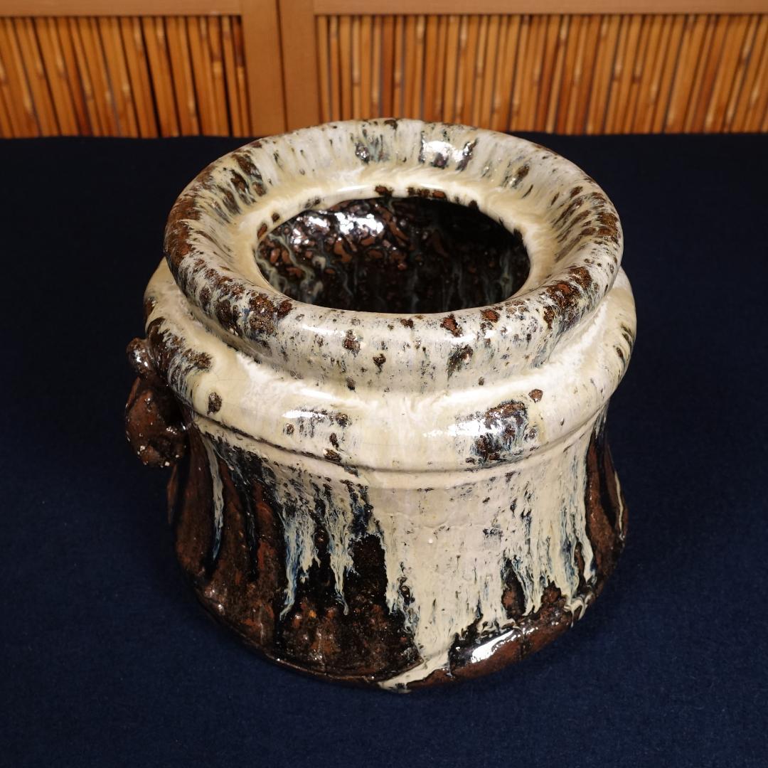 田中佐次郎 最上位作 朝鮮唐津 水指 釉調抜群の最高傑作 茶道具